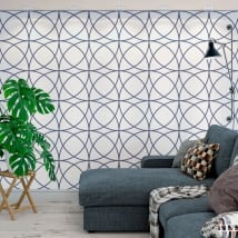 Wall murals of adhesive vinyl with circles