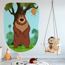 Decorative vinyl children bear and bees