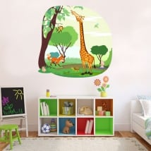 Vinyl and stickers for children jungle animals