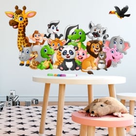 Vinyl and stickers for children animals playing