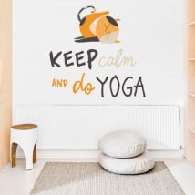 Decorative stickers english phrases keep calm yoga