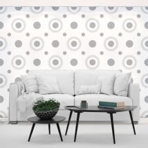 Photo murals vinyl walls retro style circles