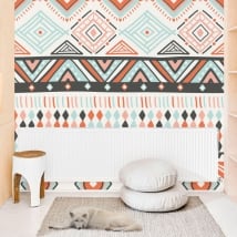 Wall murals of decorative vinyl with hippie style