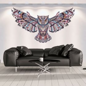 Decorative vinyl walls tribal owl