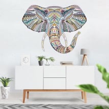 Decorative vinyl tribal elephant