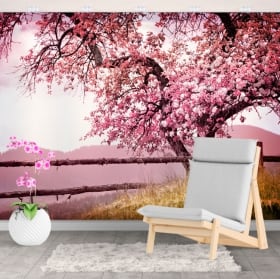 Vinyl wall murals cherry blossom tree