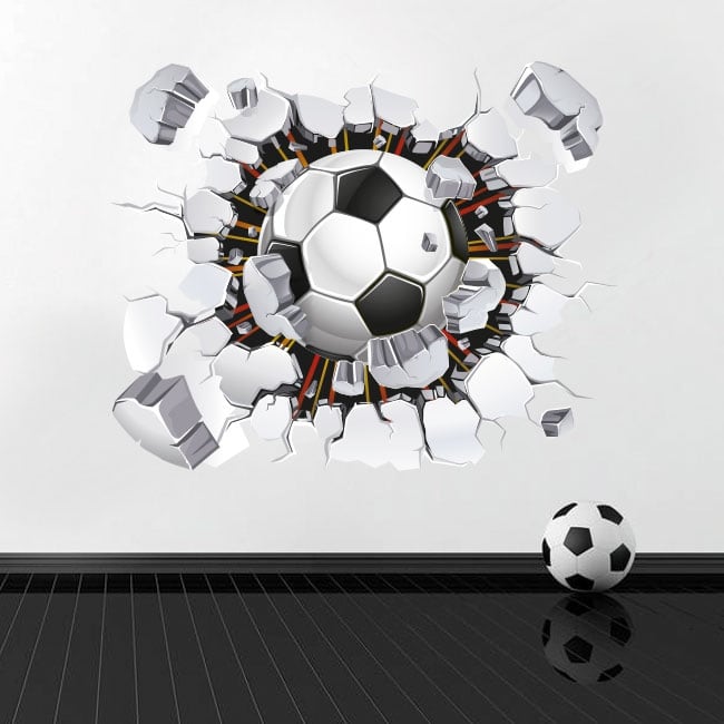 Sticker Football Balle 3D, Autocollants