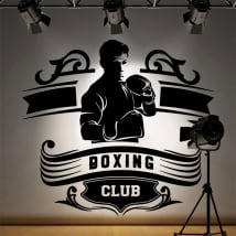 Decorative vinyl boxing club silhouette man