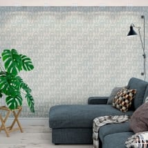 Vinyl wall murals with vintage style