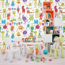 Vinyl wall murals children's monsters