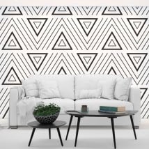 Wall murals retro style triangles