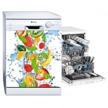 Vinyl and stickers dishwasher fruits splash water