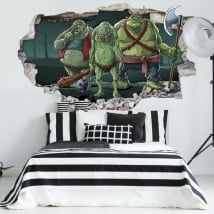 Wall decal youth trolls 3d