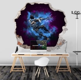 Vinyl walls counter strike cs go 3d