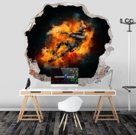 Wall decals counter strike cs go 3d