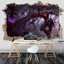 Vinyl and stickers video game league of legends 3d