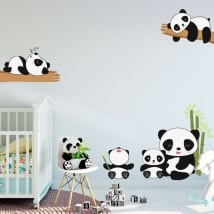 Vinyl and stickers children panda bears