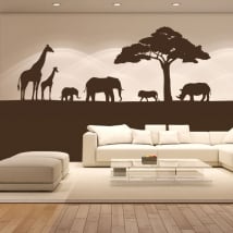 Decorative vinyl animals of africa