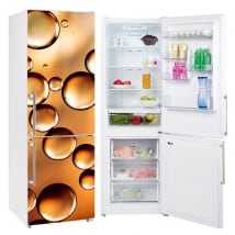 Vinyl refrigerators golden bubbles