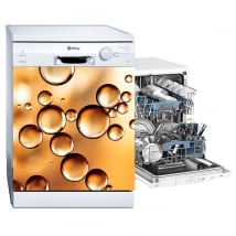 Vinyl dishwasher golden bubbles