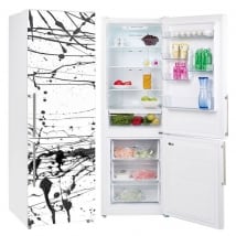 Vinyl refrigerators splashes black paint