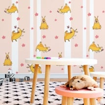 Vinyl wall murals dogs flowers and butterflies