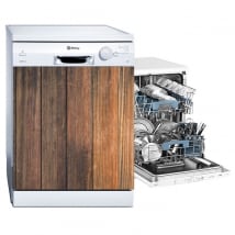 Vinyl dishwasher finish wood rustic