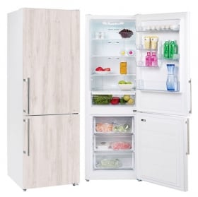 Vinyl refrigerators rustic wood finish