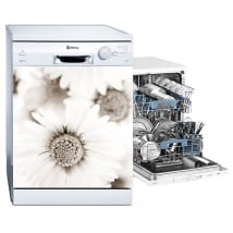 Vinyl and stickers dishwasher daisy flowers