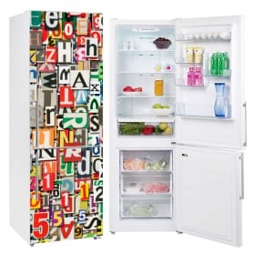 Vinyl refrigerators collage of letters