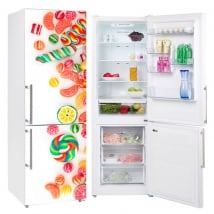 Decorative vinyl refrigerators sweets and candies