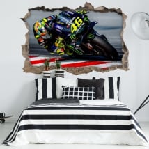 Decorative vinyl 3d valentino rossi yamaha