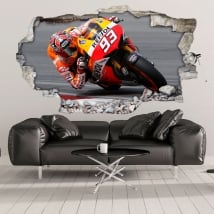 Decorative vinyl 3d motogp marc márquez honda