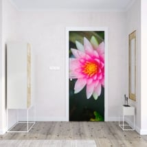 Vinyl for doors lotus flower