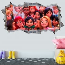 Stickers 3d disney princesses ralph breaks internet