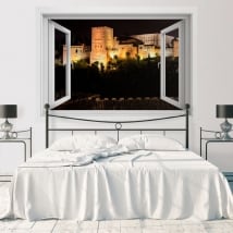 Vinyls windows with night views to the alhambra 3d