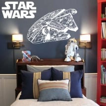 Vinyl stickers millenium falcon star wars