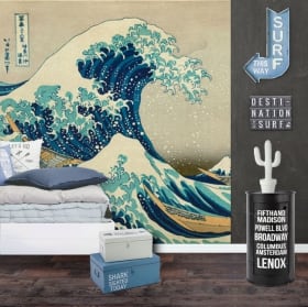 Vinyl wall murals tsunami or the big wave