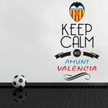 Vinyl stickers football keep calm and amunt valència