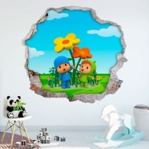 Vinyl and kids stickers 3d pocoyo