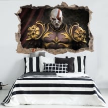 Vinyl and stickers 3d kratos god of war throne