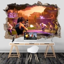 Adhesive stickers of fortnite 3d