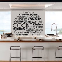 Vinyl and stickers kitchen in several languages