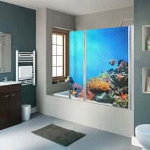 Vinyls screens world marine coral reef