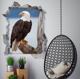 Stickers 3d american bald eagle