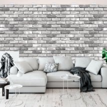 Wall murals with bricks effect