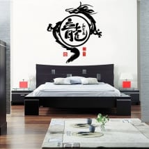 Decorative vinyl and stickers oriental dragon