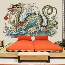 Vinyl and stickers oriental dragon