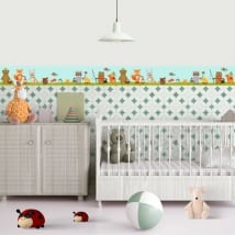 Vinyl and stickers for children border with animals