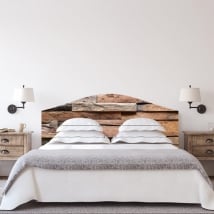 Vinyl headboards beds rustic wood texture